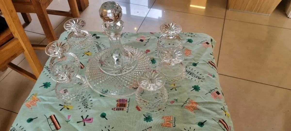 Galway Crystal Brandy glasses and Decanter - Image 4