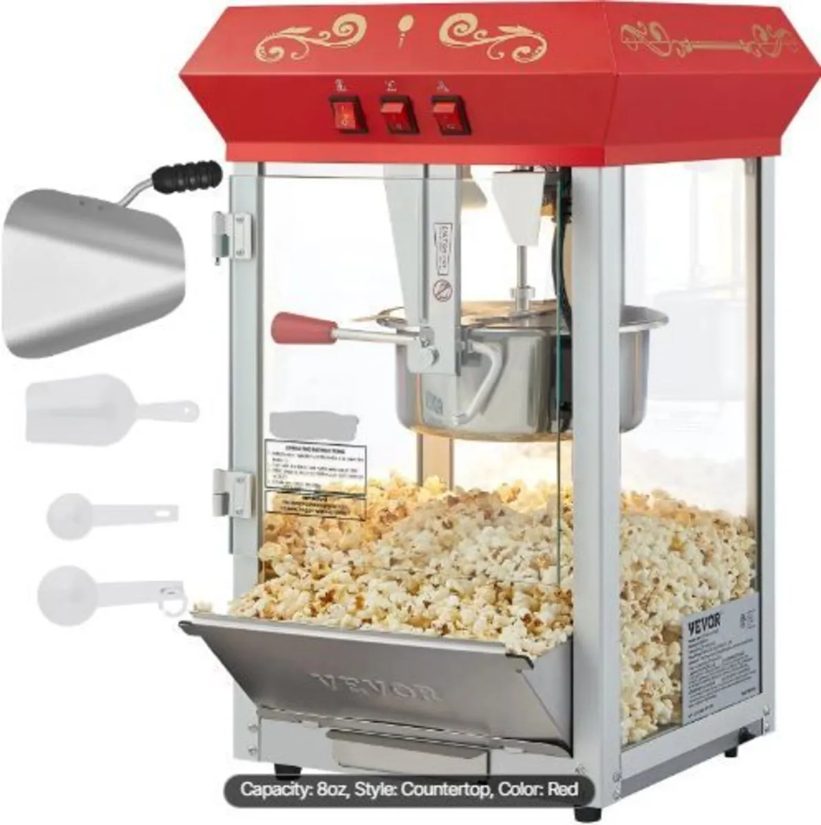 Popcorn Maker, 850W Popcorn Popper Machine - Image 4