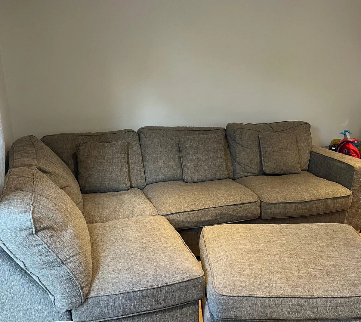 L shaped Sofa with foot stool - Image 2