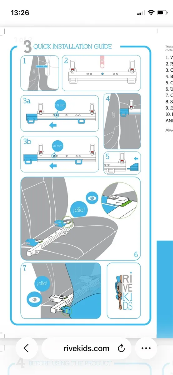 Rivemove isofix adapter - allows 3 car seats - Image 4