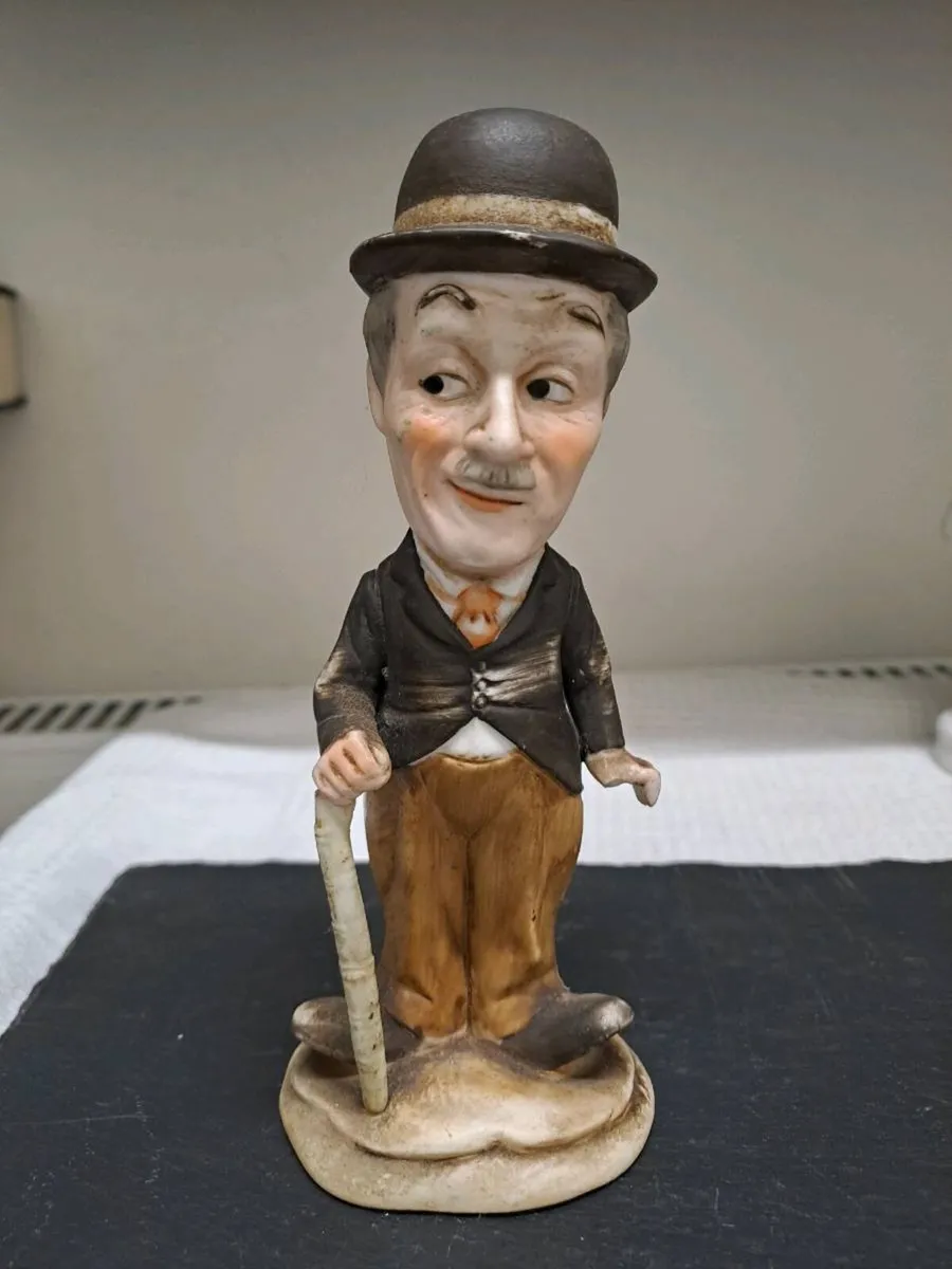 Vintage Charlie Chaplin Style Porcelain Figurine - Image 1