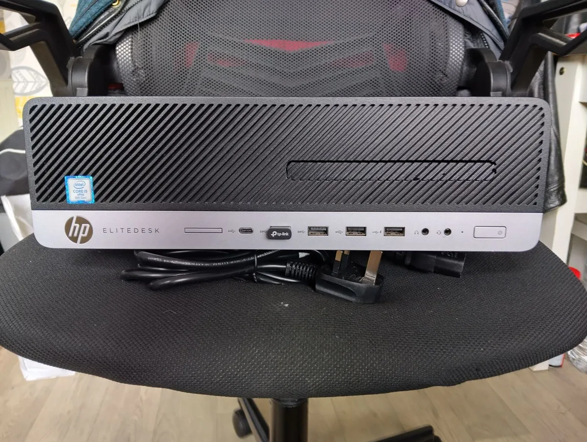 HP EliteDesk 800 G4 SFF (i5 8th Gen) and power cab - Image 1