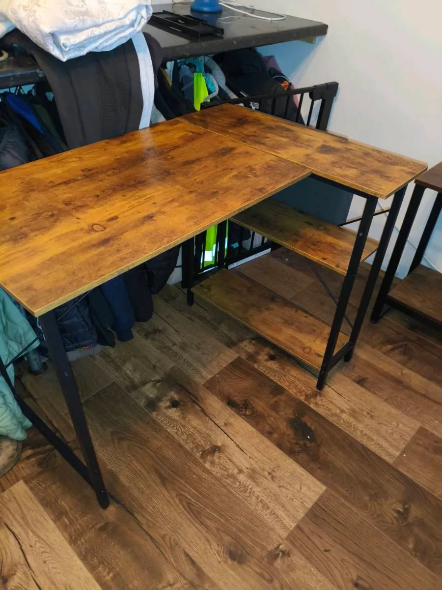 Beautiful desk matching table new no used 75 both - Image 2