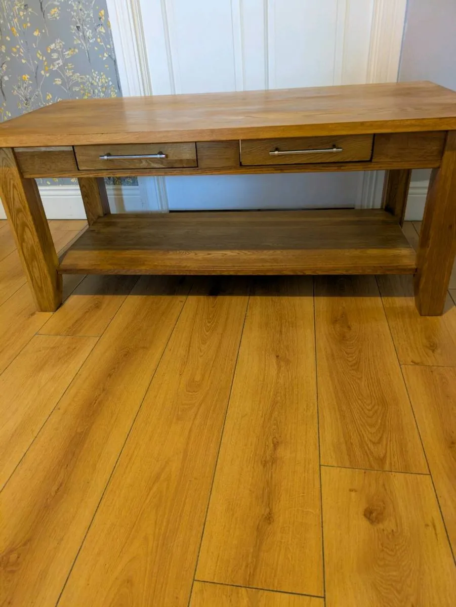 Coffee table.2 drawers. Solid - Image 1