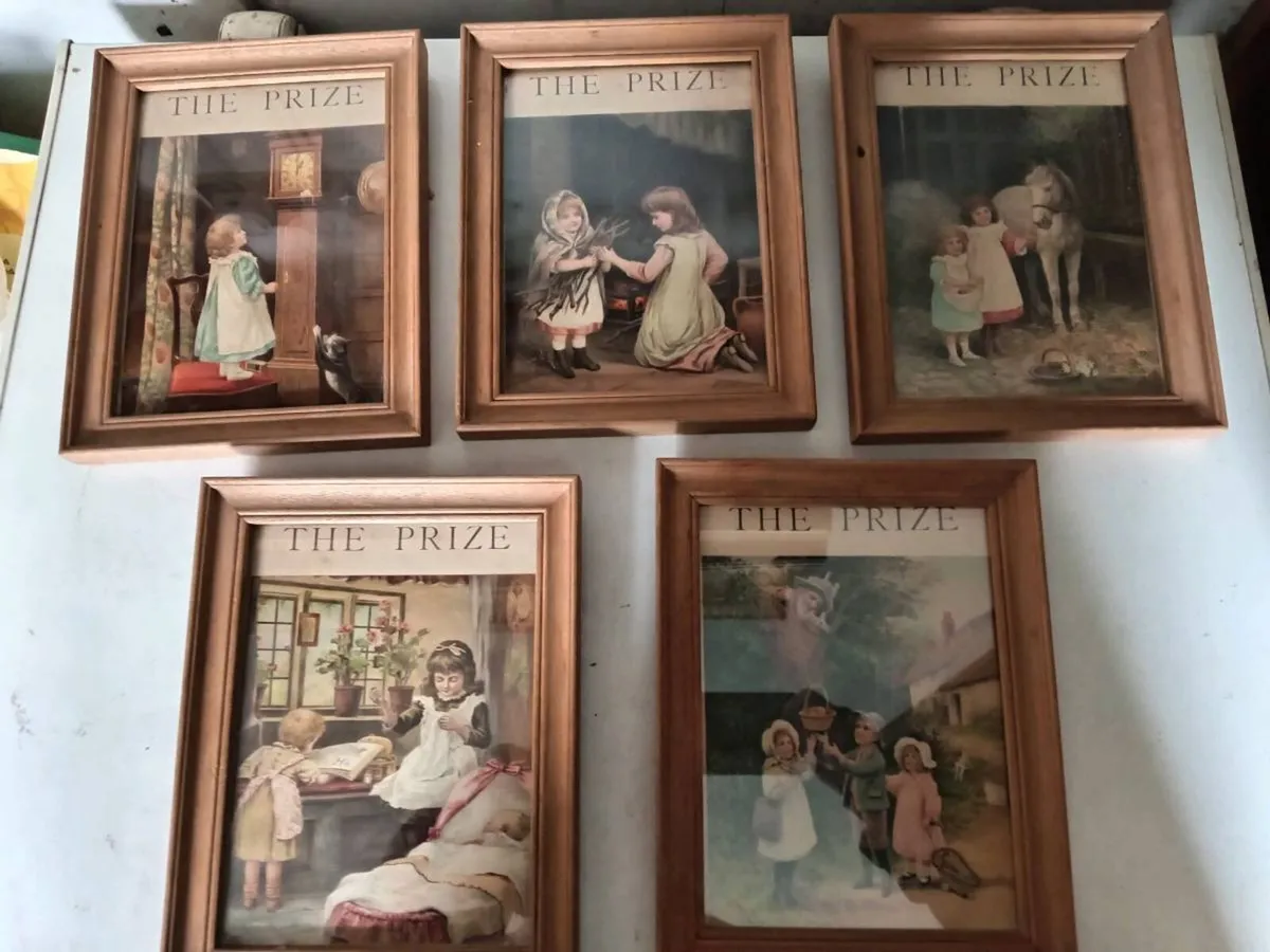 Five Small Antique Prints The Prize - Image 2