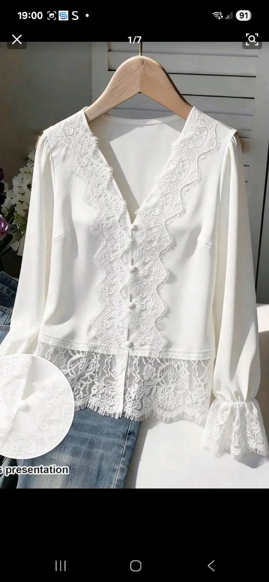 Pink Suit And White Blouse - Image 3