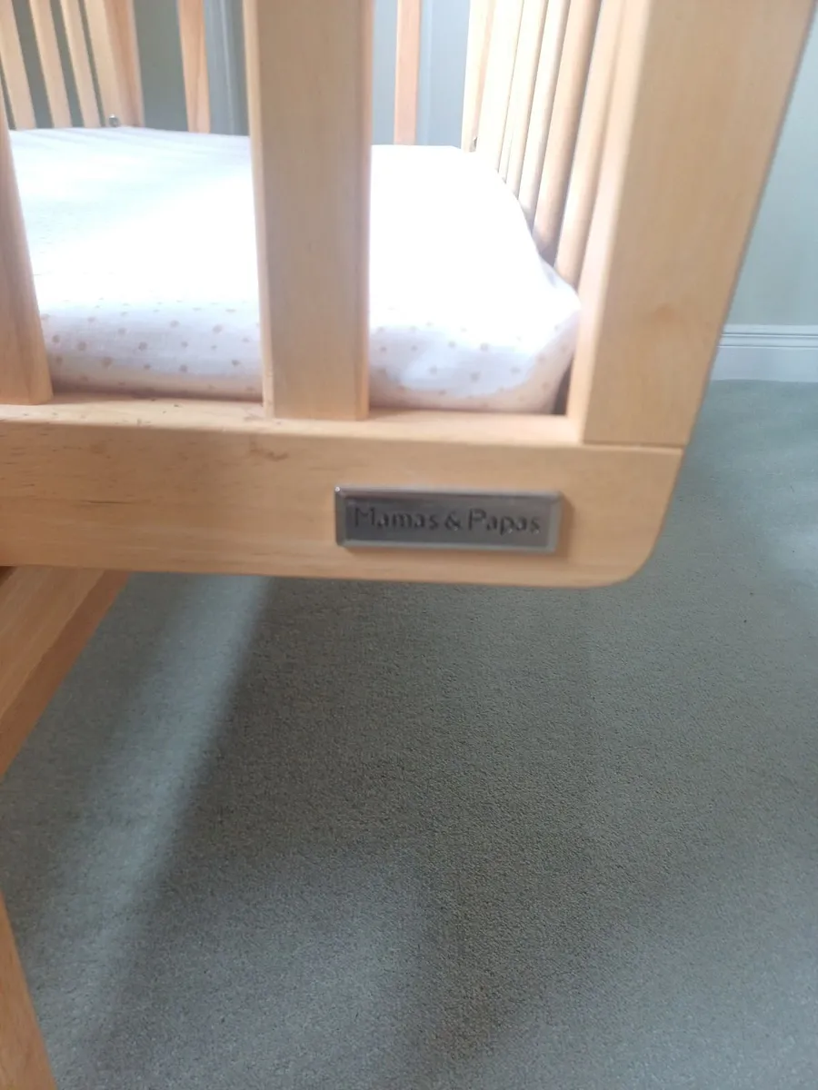 Mamas & Papas wooden baby cot - Image 4