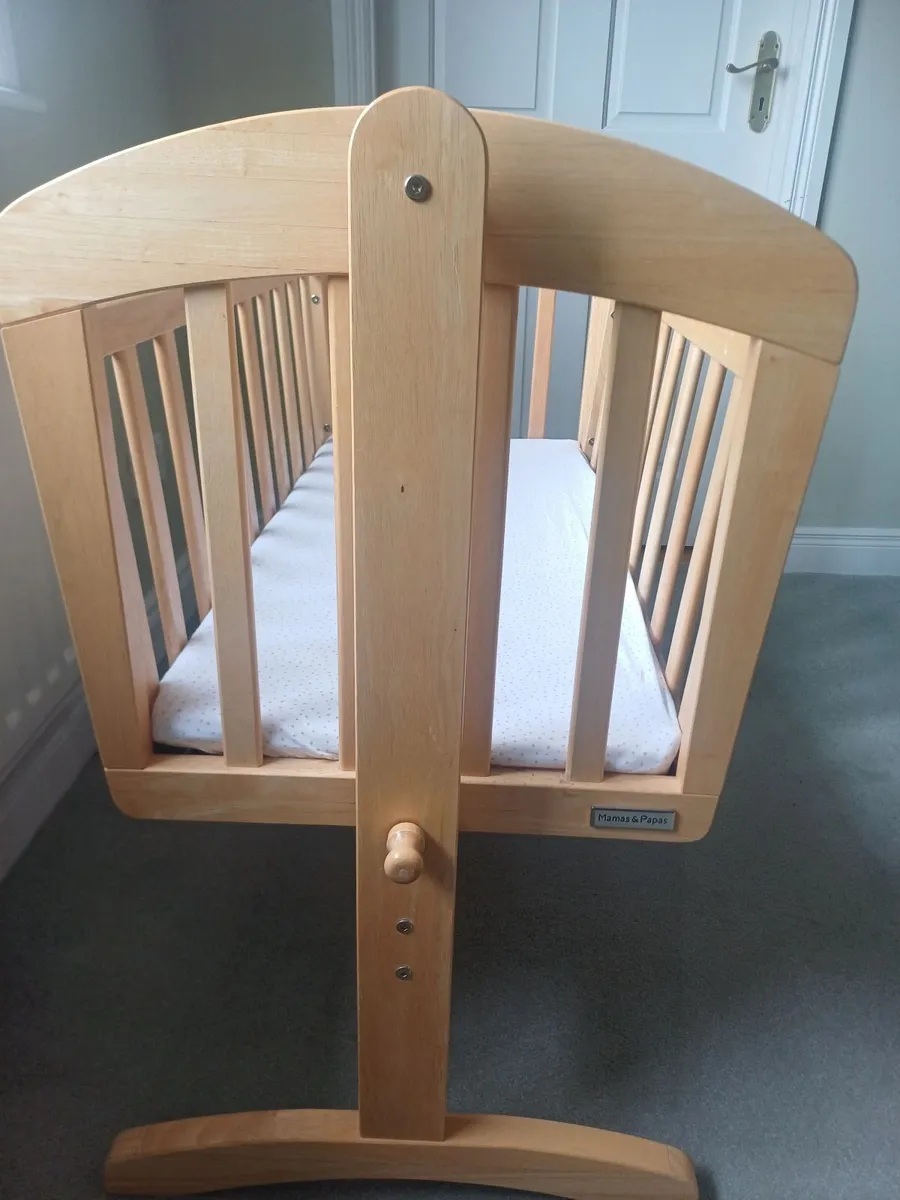 Mamas & Papas wooden baby cot - Image 3