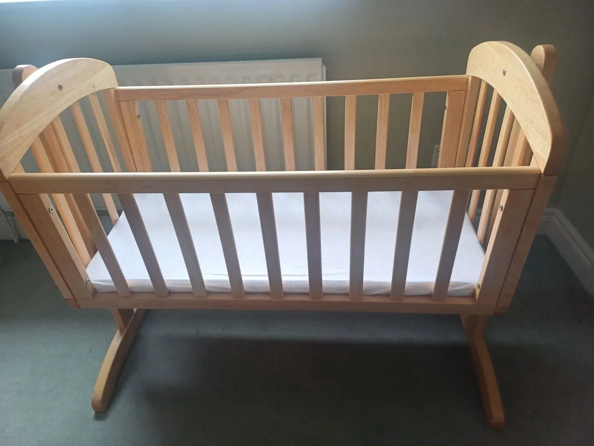 Mamas & Papas wooden baby cot - Image 1