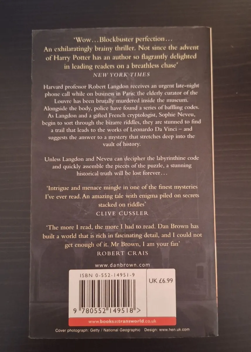 The Da Vinci Code - Dan Brown (Paperback) - Image 2