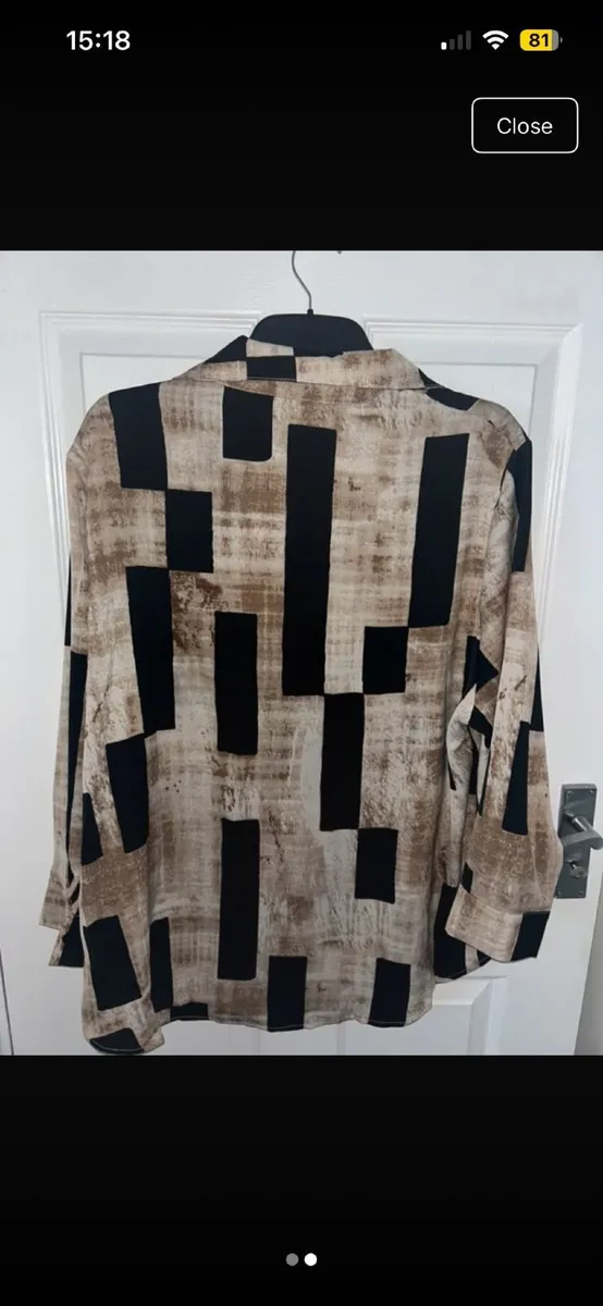Black & Brown Blouse - Image 1