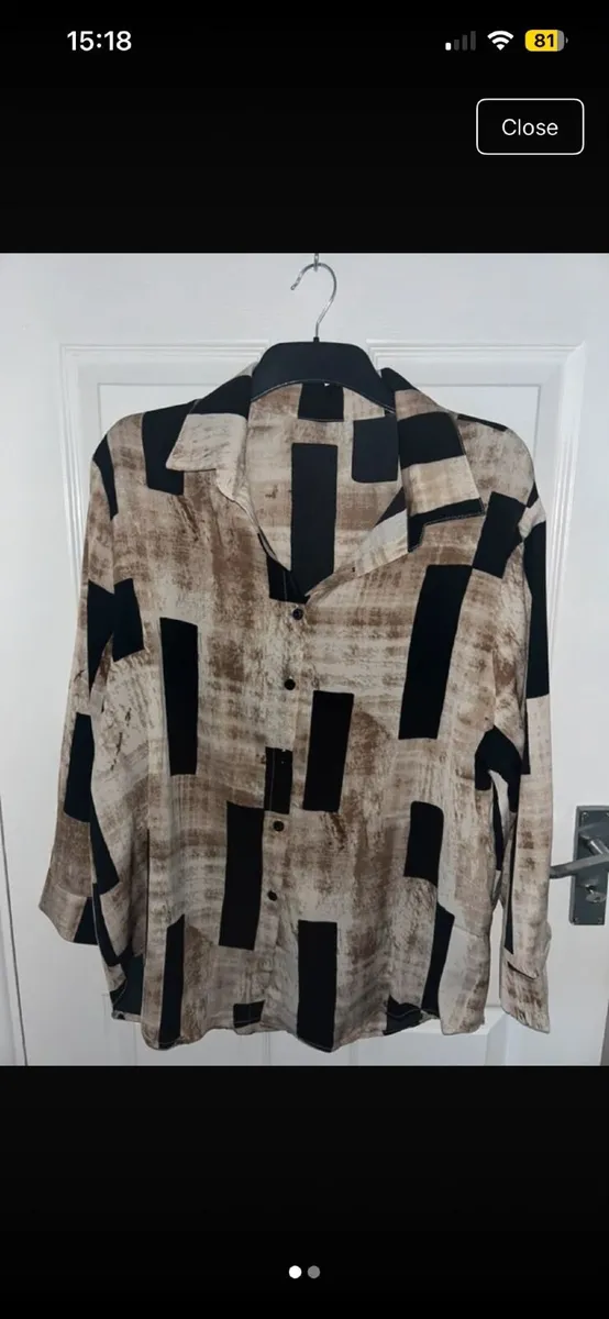 Black & Brown Blouse - Image 2
