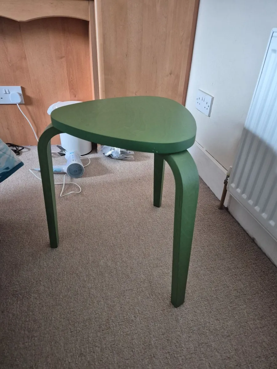 Green IKEA Stools (individual or pair) - Image 3