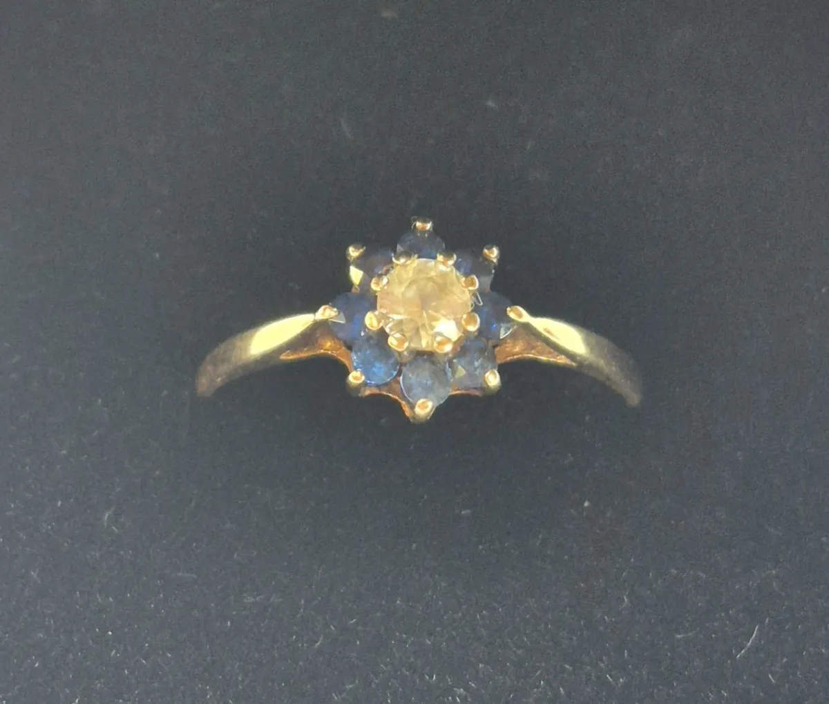 9ct Gold Ring with Blue & White Topaz - Image 3