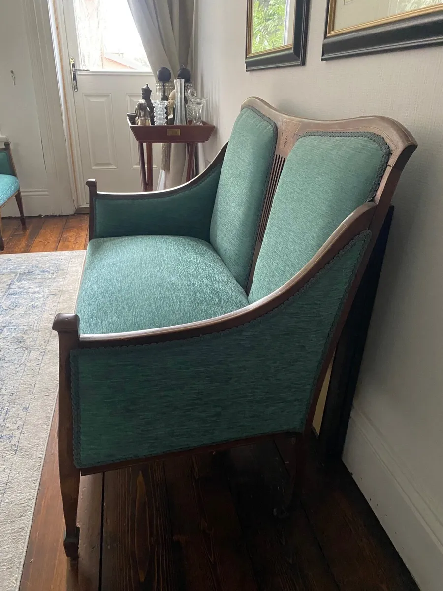 Restored Edwardian Sofa & 2 armchairs - Image 2