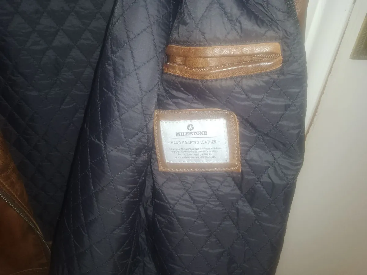 NEW MILESTONE JENTS LEATHER JACKET - Image 3