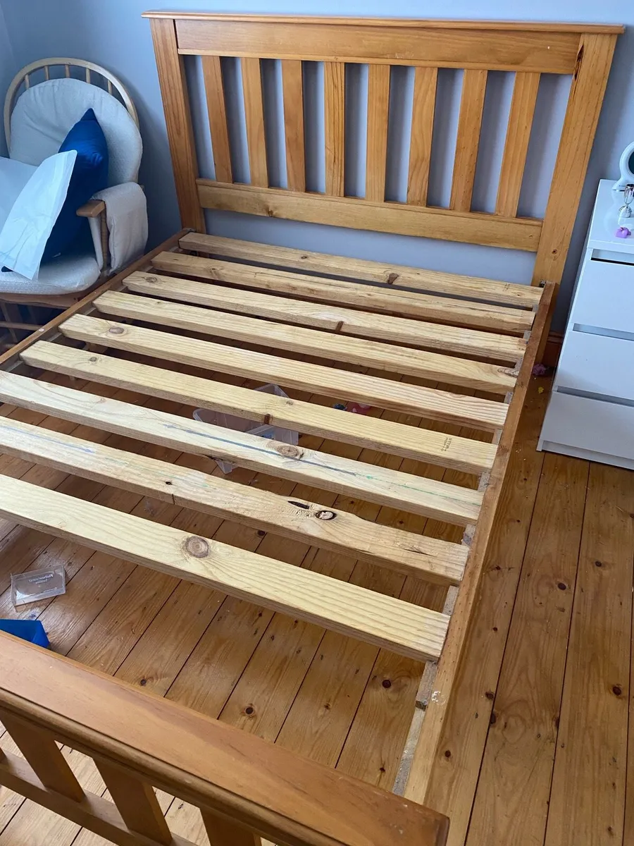 Double bed and mattress