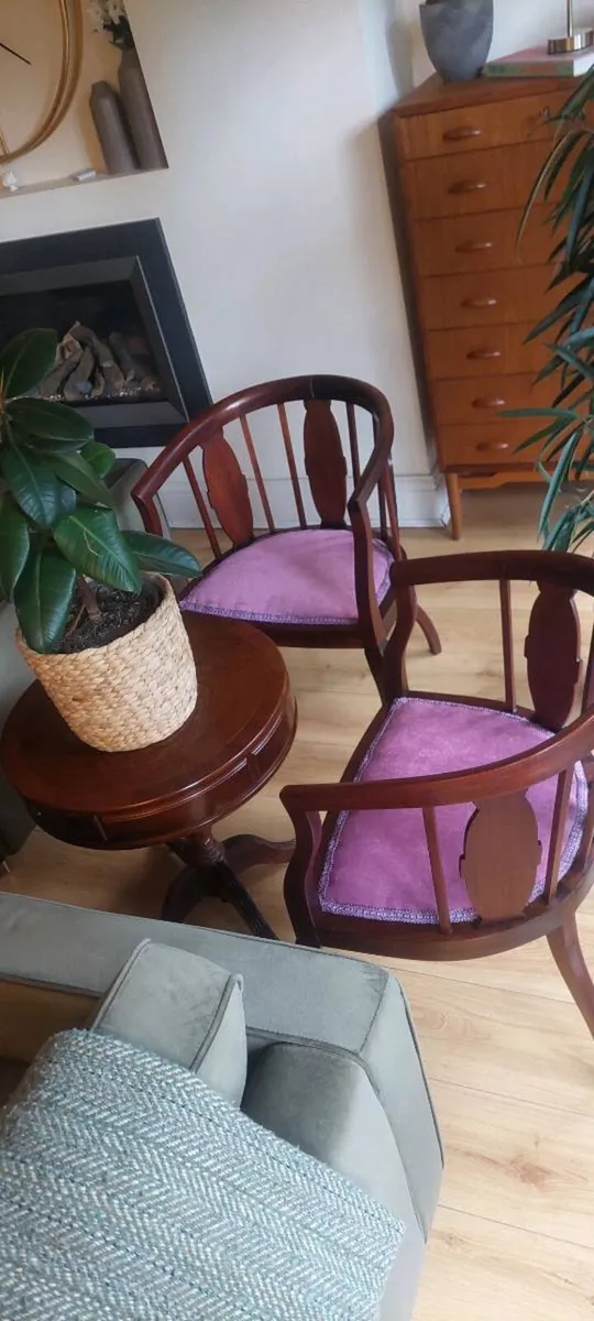 Pair of Edwardian Mahogany Chairs - Image 1