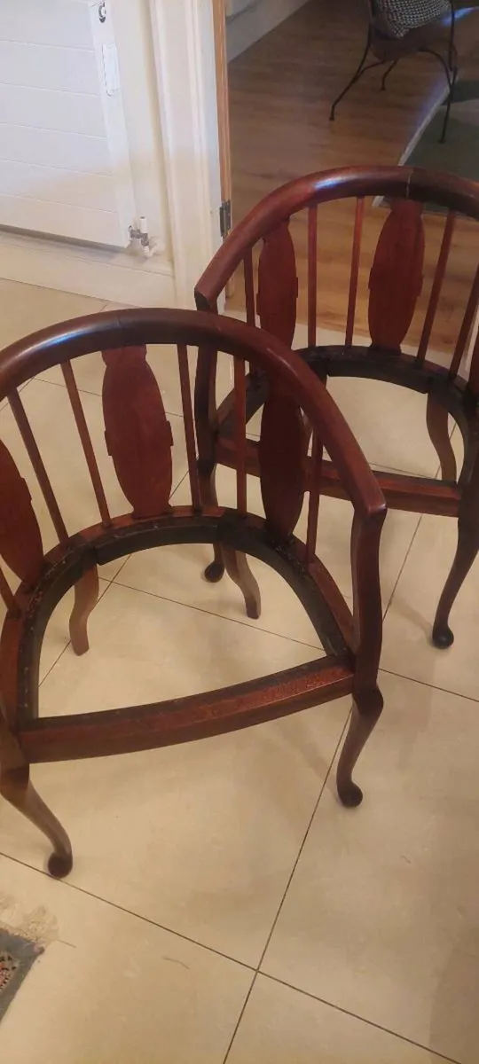 Pair of Edwardian Mahogany Chairs - Image 4