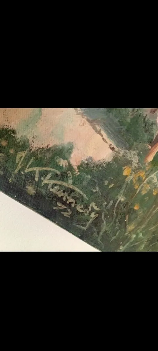 vintage oil on canvas by irish artist f.k kennedy - Image 4
