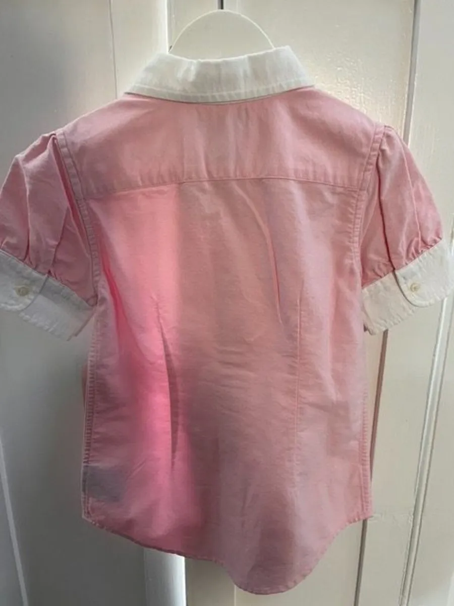 Ralph Lauren Pink Cotton Oxford Short-Sleeve Girls - Image 2