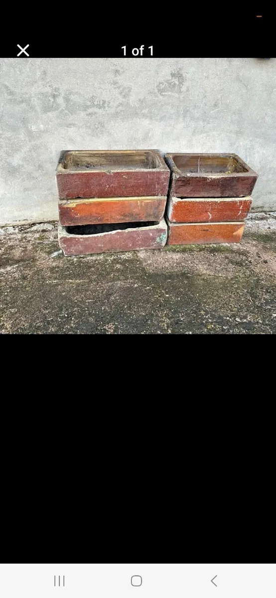 Antique ceramic troughs - Image 1