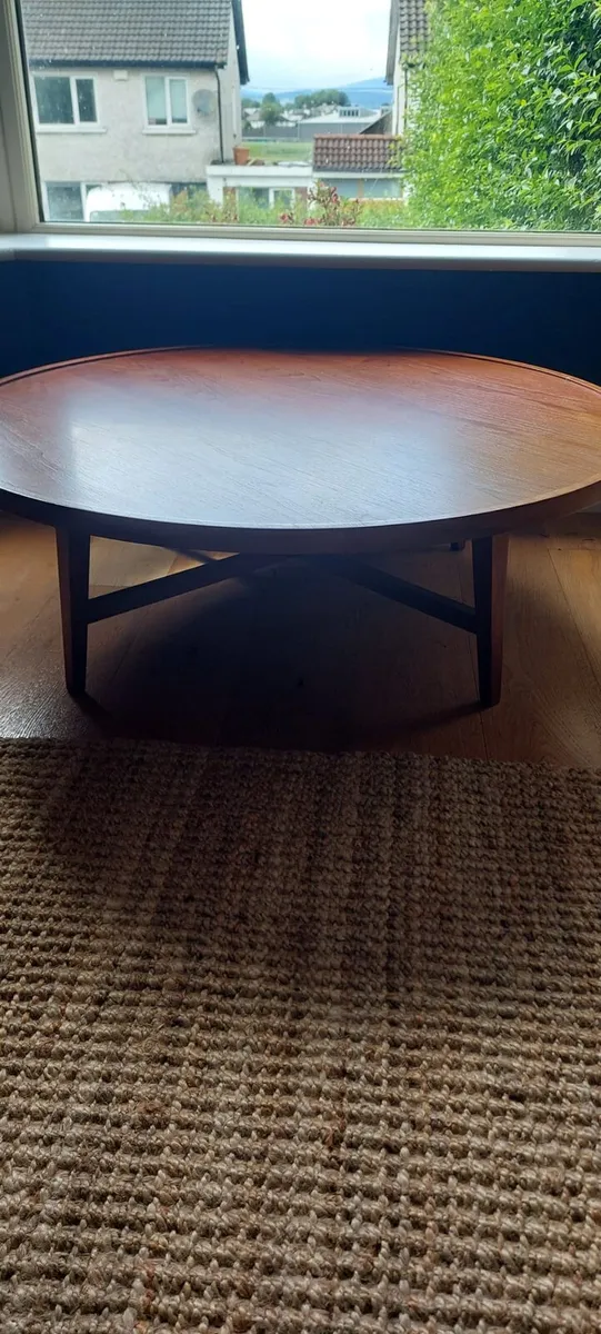 Round Walnut Coffee Table - Meadows and Byrne - Image 4