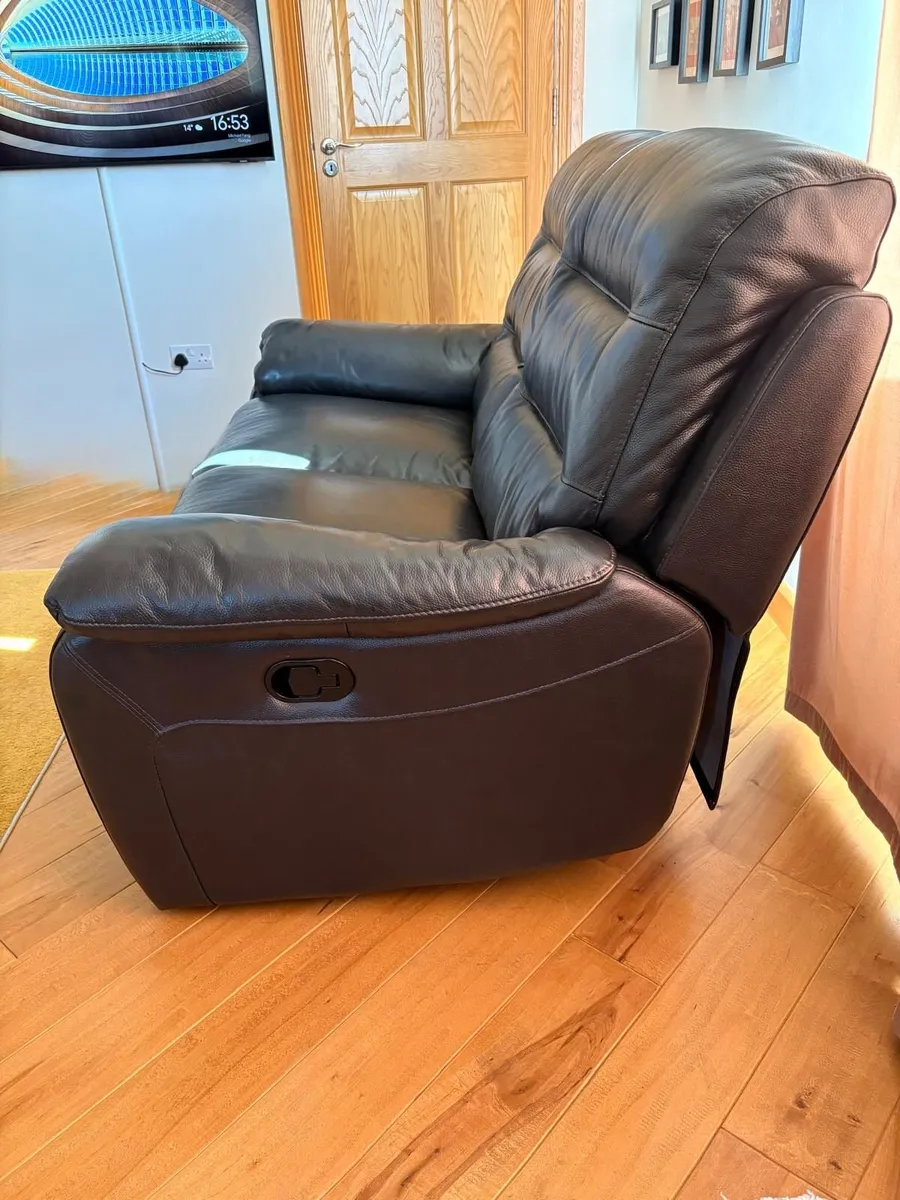 2-seater PU leather recliner sofa - Image 2