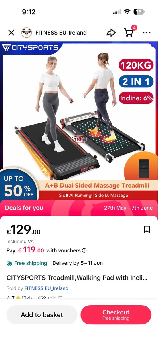 Walking Treadmill with vibration plate
