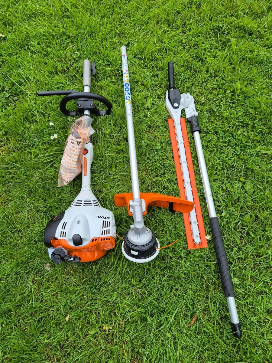 New STIHL KM 56 RC KombiEngine with 2 Attachments - Image 1