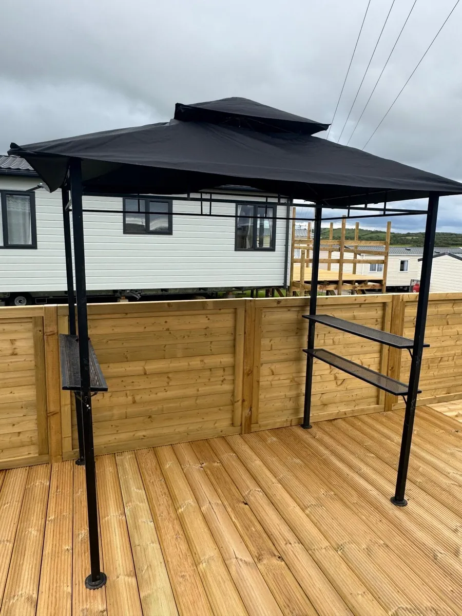 Double-Tier BBQ Gazebo Grill Canopy Barbecue Tent - Image 1