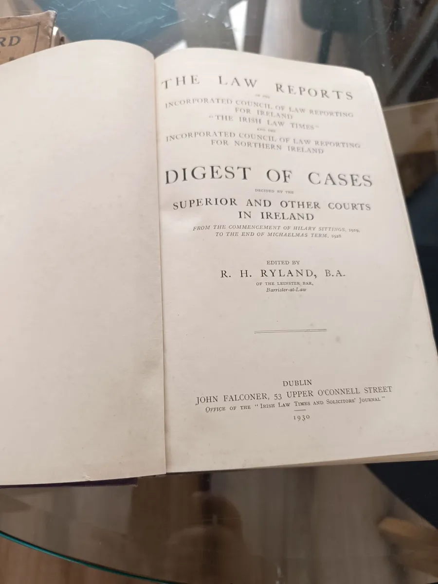 Irish digest book 1919-28 - Image 1