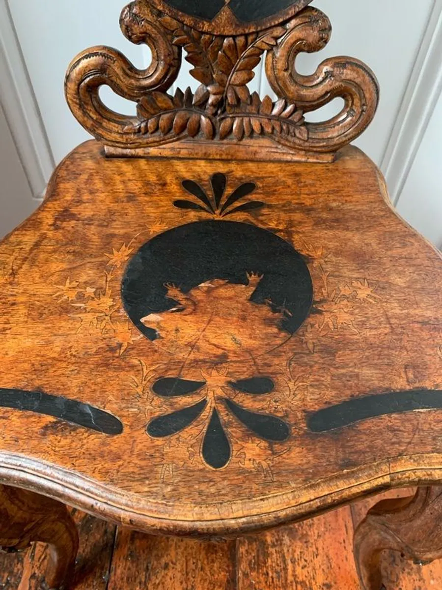 Victorian Aesthetic Movement Hall Chair. - Image 4