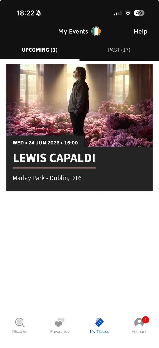 Lewis Capaldi Tickets x 4