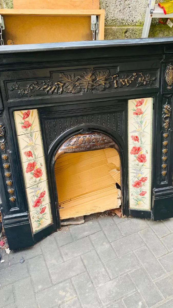 Black cast iron fireplace - Image 2
