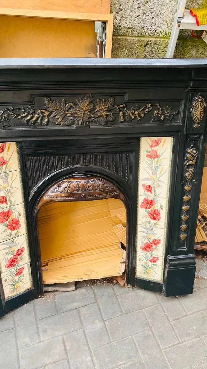 Black cast iron fireplace - Image 3
