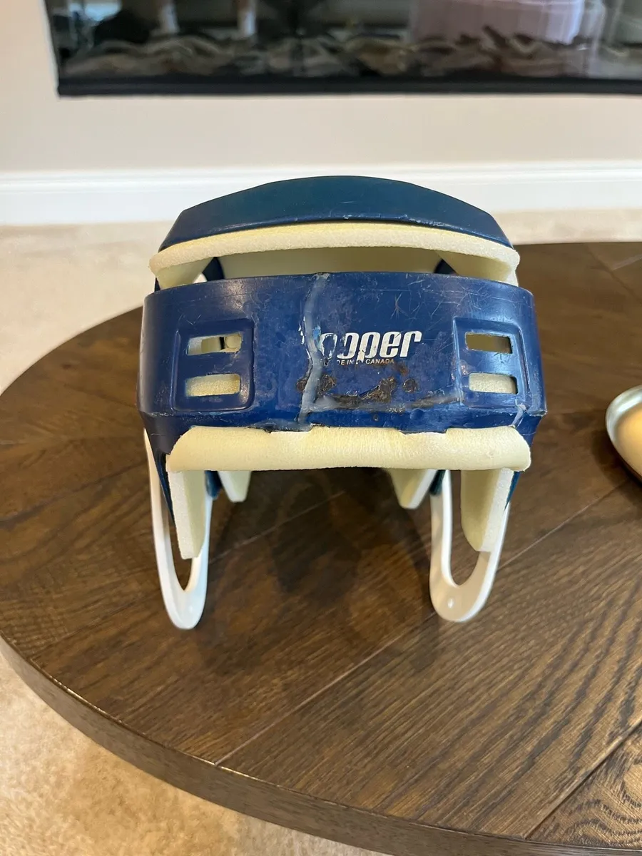 Blue oldstyle cooper helmet - Image 1