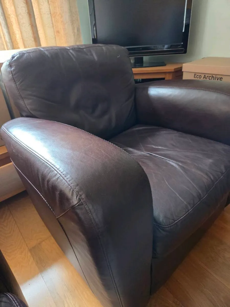 3 seater sofa & armchair - Image 3