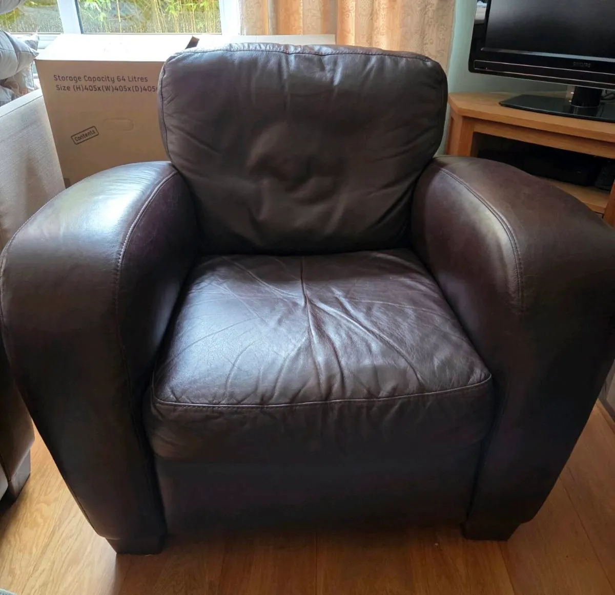 3 seater sofa & armchair - Image 4