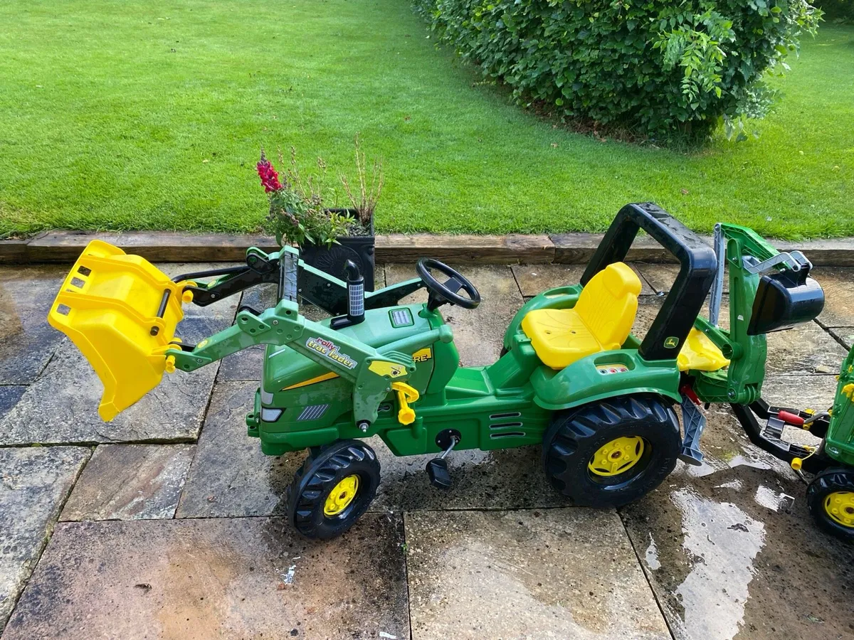 John Deere Tractor, Trailer, Spreader and FL+RL - Image 3