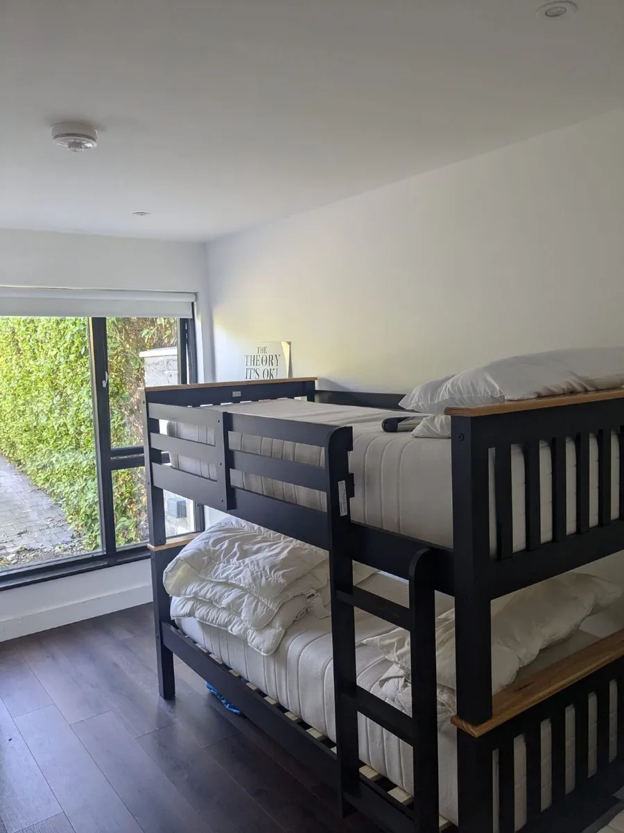 Dark grey bunk beds