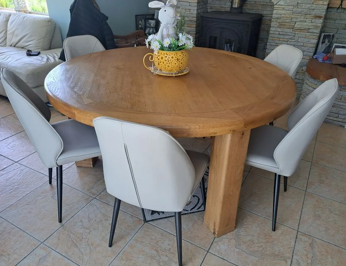 Dining Chairs - Brand New Leather - Image 1