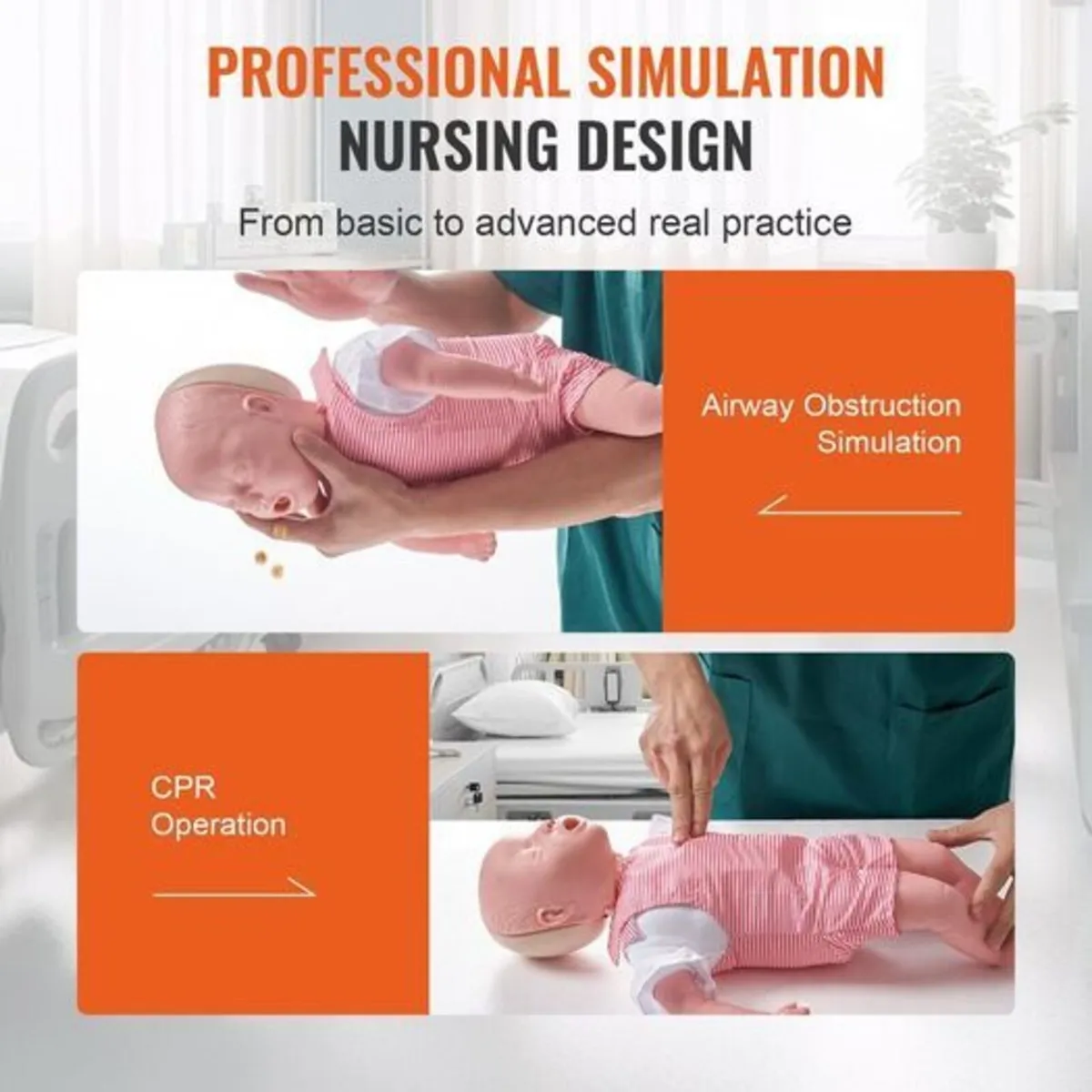 Infant CPR Training Manikin for CPR and Choking Re - Image 2