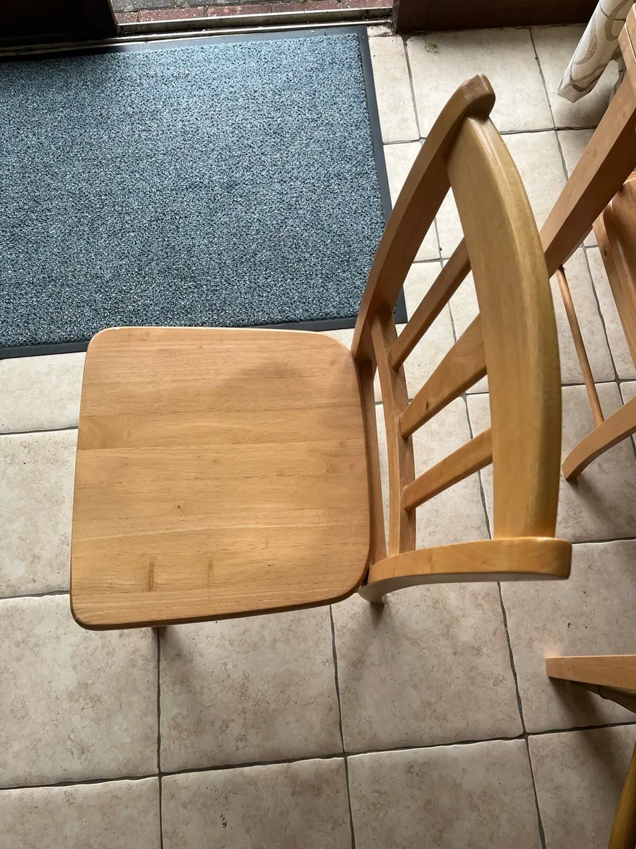 4 X wooden chairs - Image 2