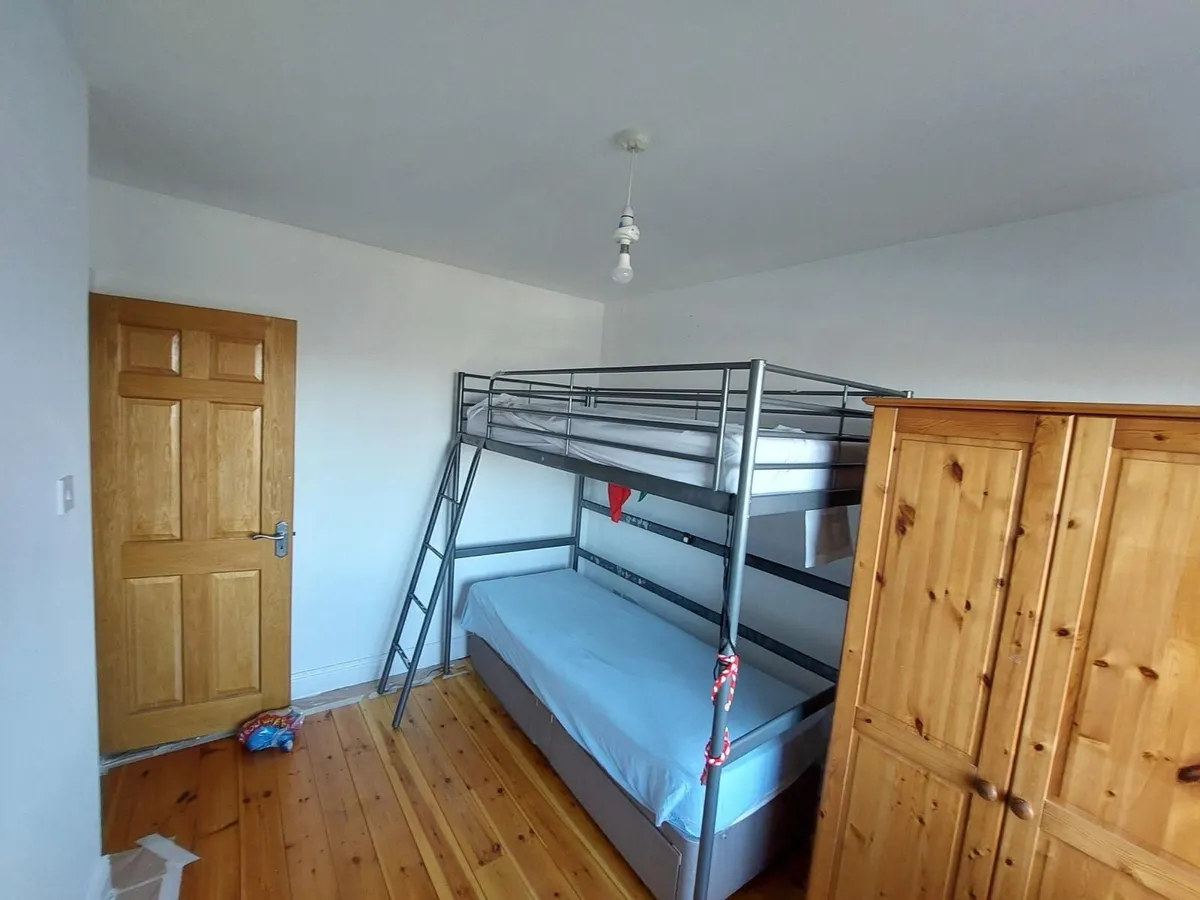 SVÄRTA Loft bed frame, silver-colour, 90x200 cm - Image 2