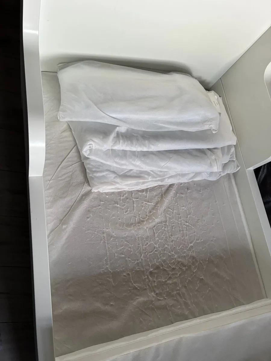 BUSUNGE Extendable bed, white, 80x200 cm - Image 2