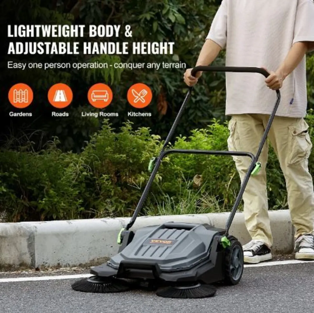 Walk-behind Hand Push Floor Sweeper - Image 4