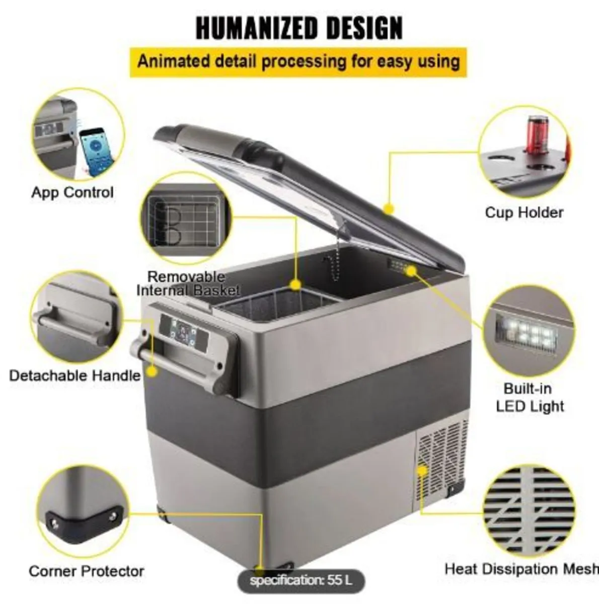 Portable Cool Box 55L Car Fridge - Image 3