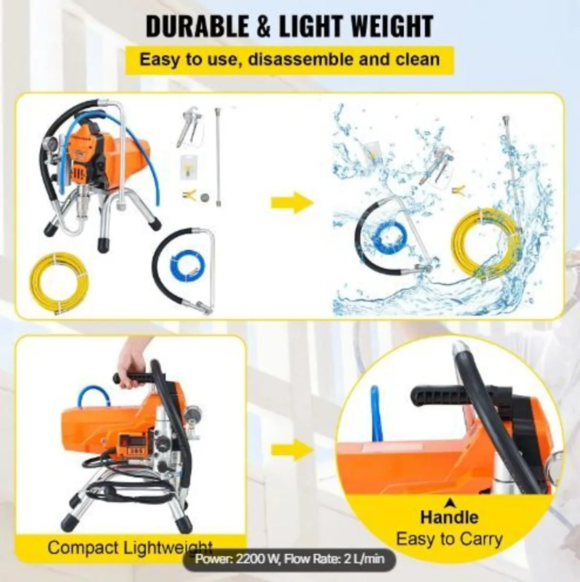 Airless Paint Sprayer with High Pressure Hose - Image 4