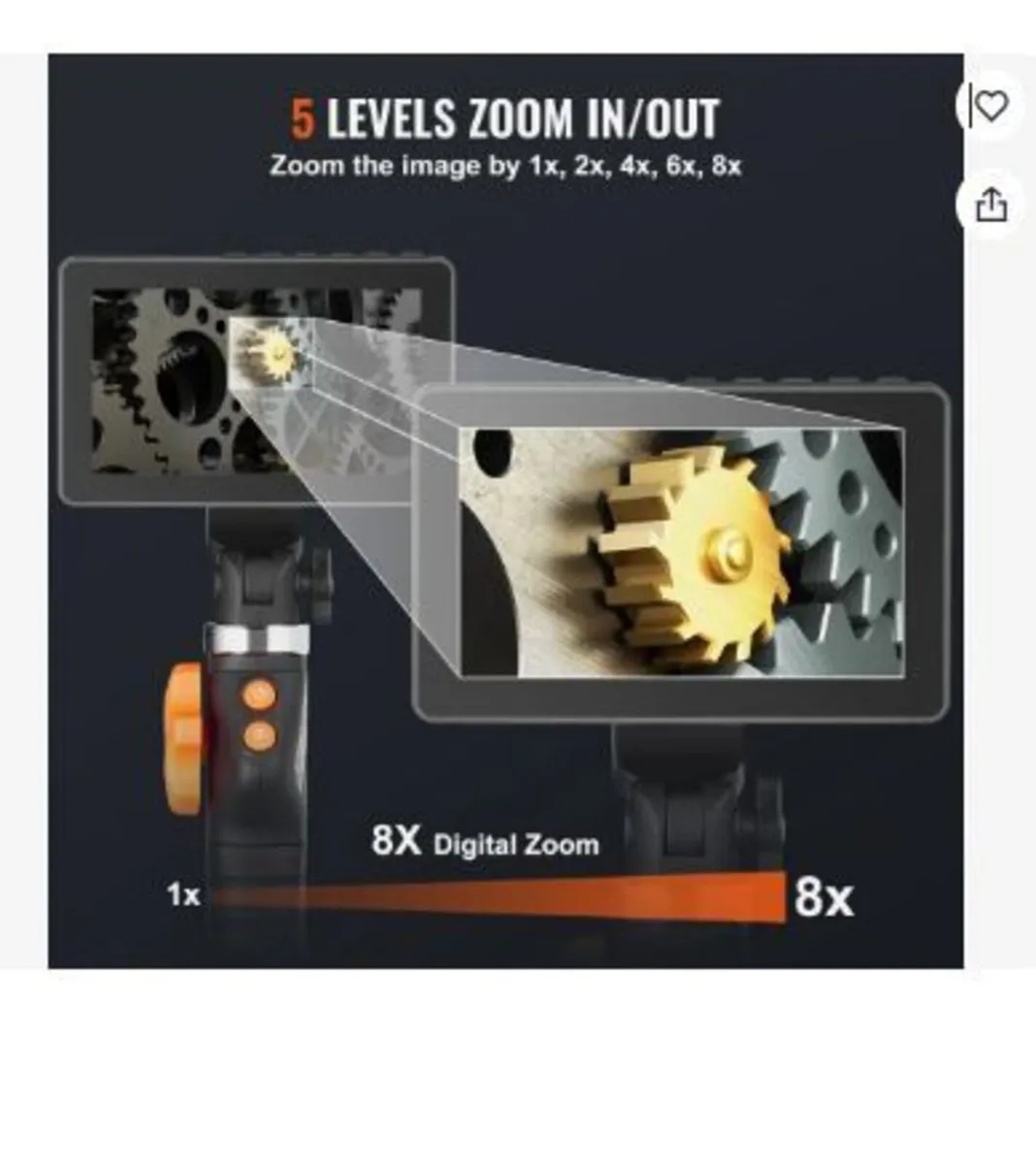 Articulating Borescope Camera with Light, - Image 2
